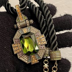 Vintage Heidi Daus Crystal Rope Necklace 17.5”-21.5”