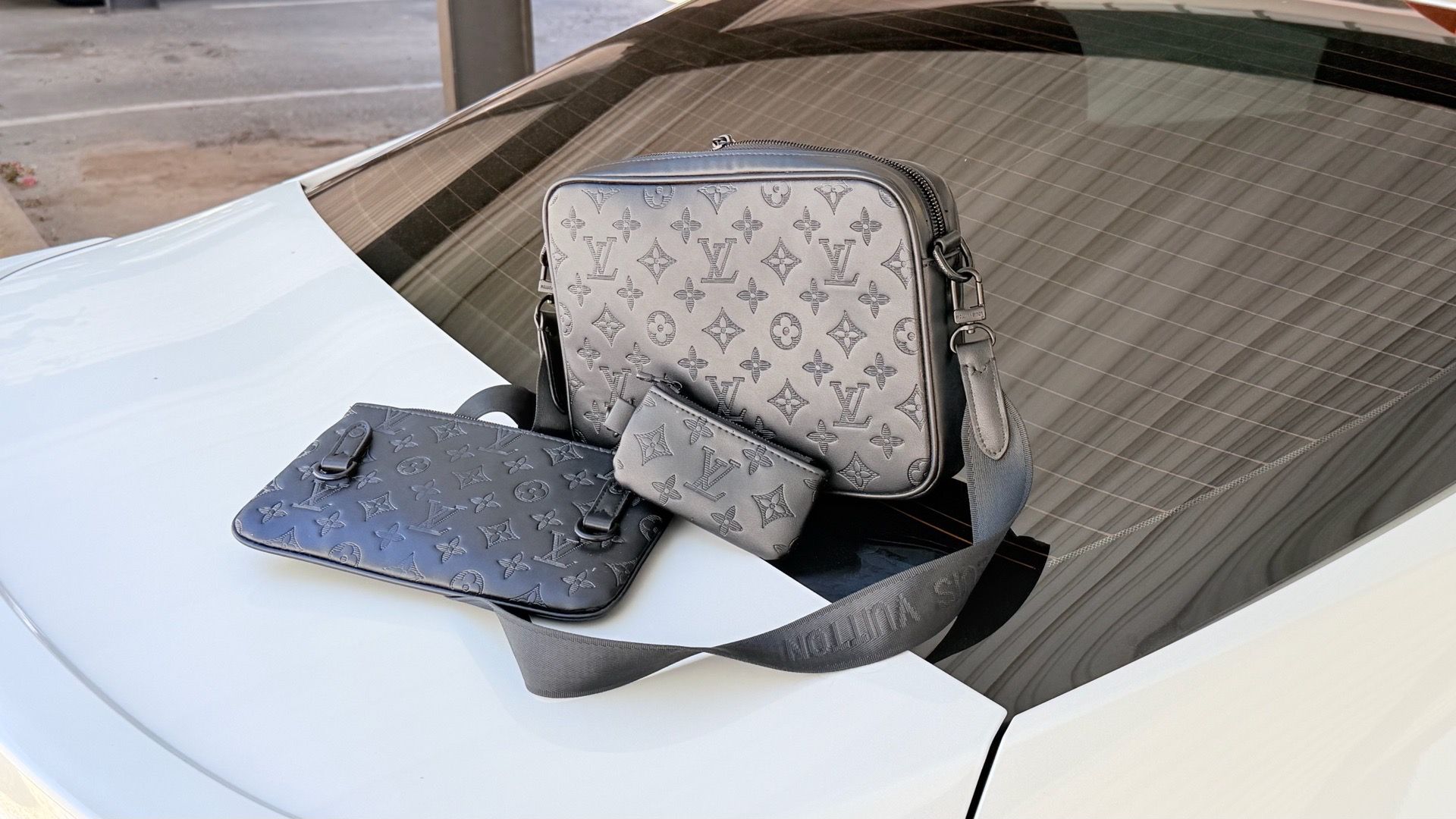 bag and glasses