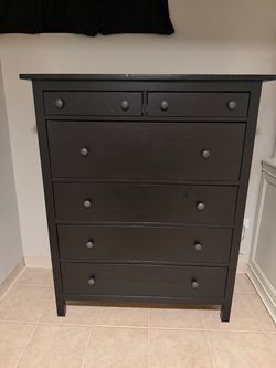 IKEA HEMNES Six-Drawer Chest – Black-Brown – $125