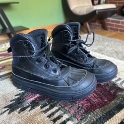 Nike Woodside ACG Duck Boots Winter All Weather 13C Triple Black Shoes Fast Ship