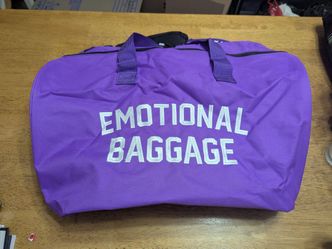 Assholes Live Forever Purple "Emotional Baggage" Duffle Bag
