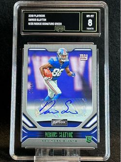 2019 Playbook 💥 Darius Slayton 💥 Rookie Signature Green 06/25 GMA 8 NM-MT 💎 - New York Giants