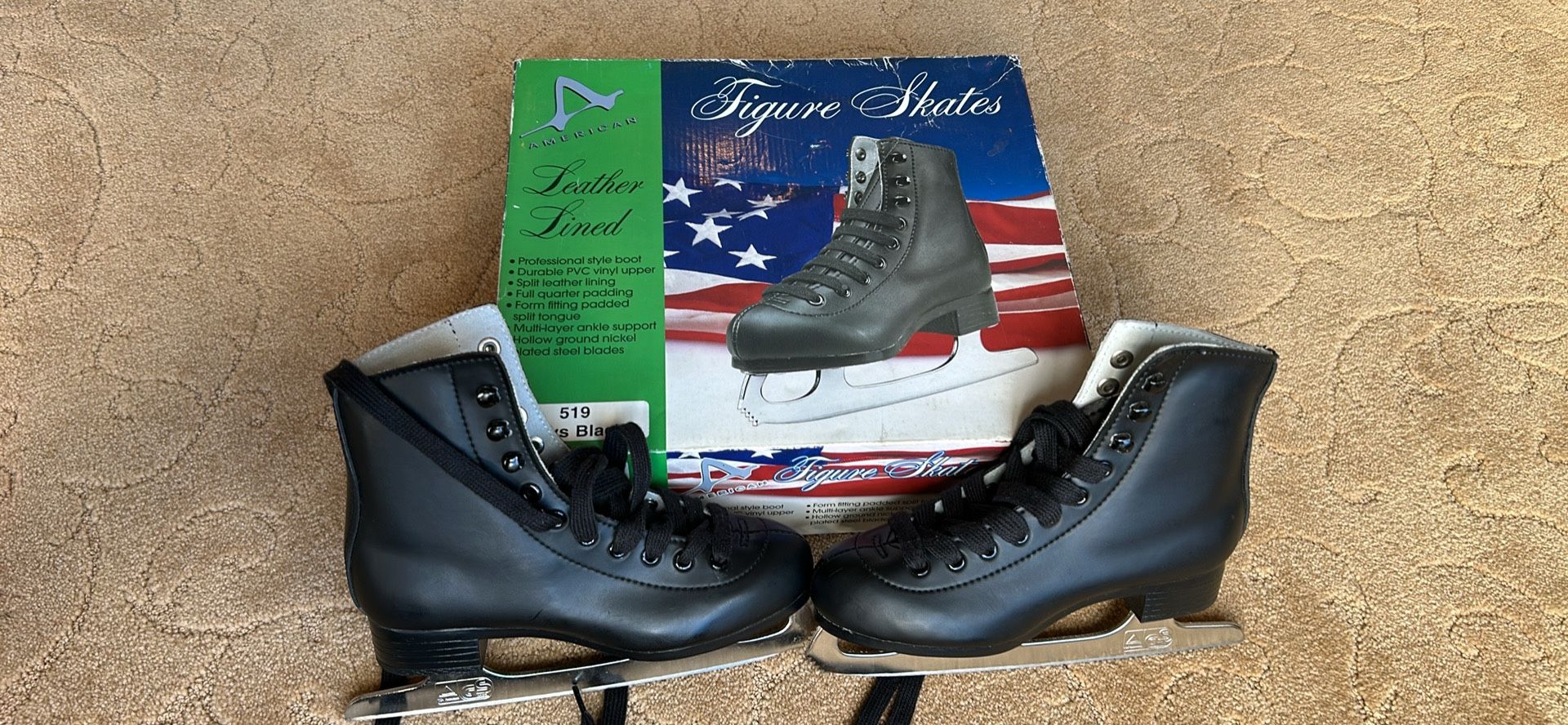 American Figure Skates Size 2 Youth Brand New With Box