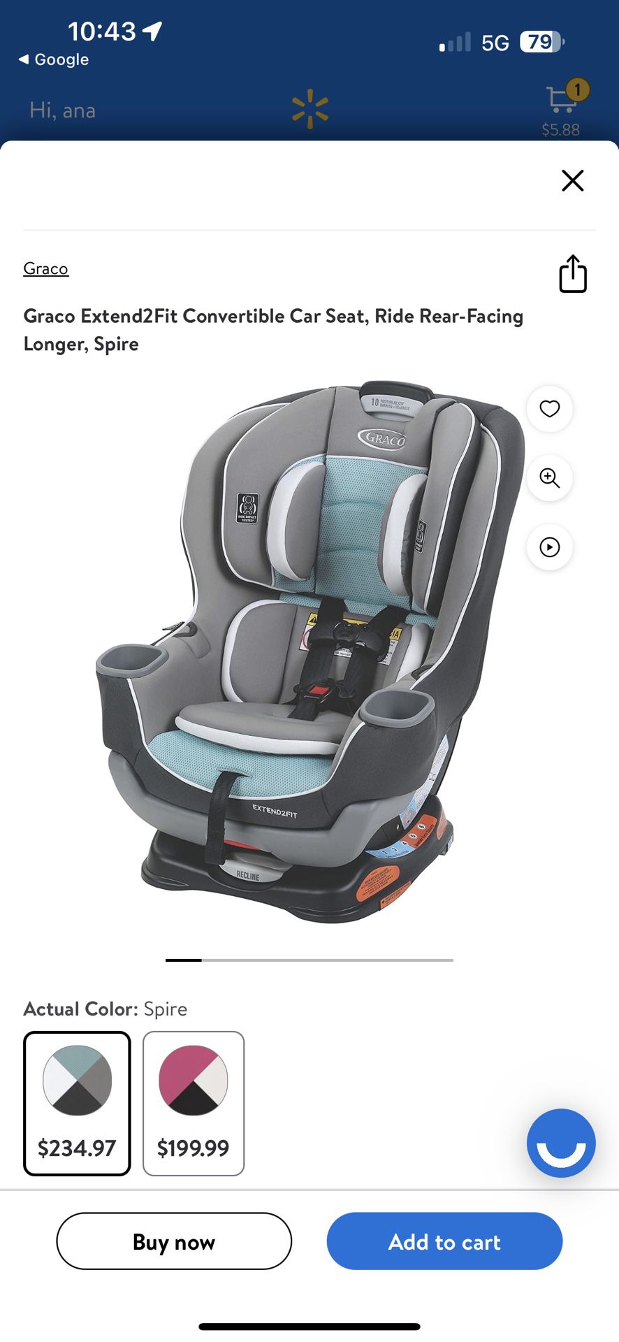 Graco Extended2fit Car Seat