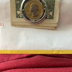 Money Clip 1965 Gold Tone Quarter