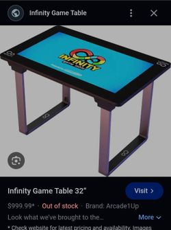 32" Infinity game table