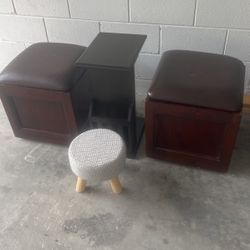 3 Nice Table With Storage N Small Stool 