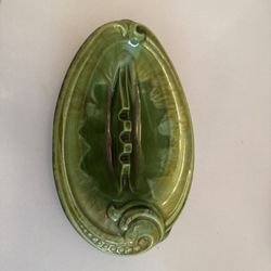 1950-60’s Royal Haeger Pottery Ashtray.  Green Lava Glaze 