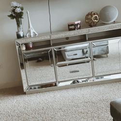 Mirrored Entertainment Console