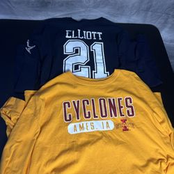 Lot of NFL & College football shirts