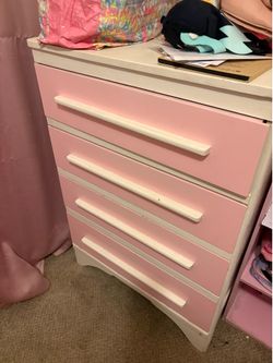 Pink dresser drawer