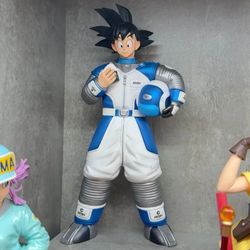 Goku in his white and blue Capsule Corp