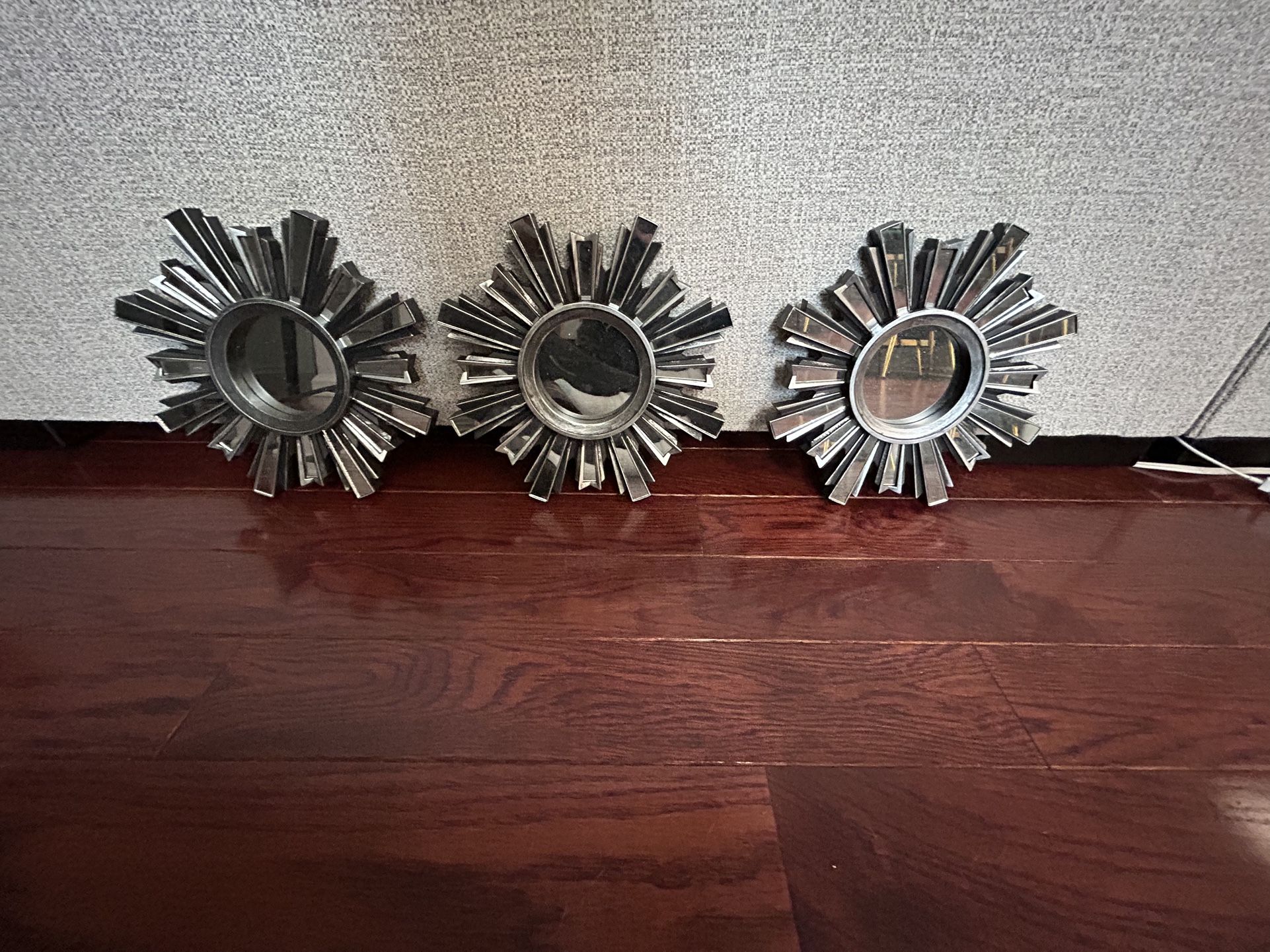 3 Small Sunburst Mirrors