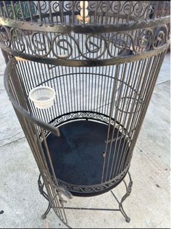 Large Decorative Metal Bird Cage with Stand
