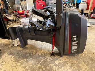 Extremely low hour Yamaha 2 stroke 15 hp outboard