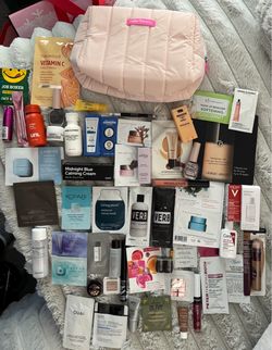 NEW 53 PIECE BEAUTY BAG MAKEUP SKINCARE HAIRCARE IN POLITE SOCIETY LARGE MAKEUP CASE $30 for all!!
