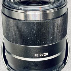 Sony FE 28mm f/2 Lens — Bright, Wide Prime for Full-Frame Sony Cameras