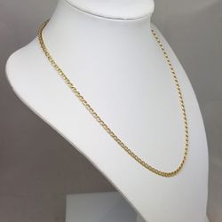 18k 18” Gold Chain Unique Link 