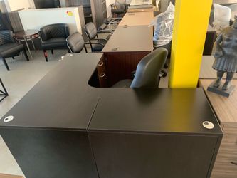 Desk l shape desk 60”x60” black espresso new ! Sale!