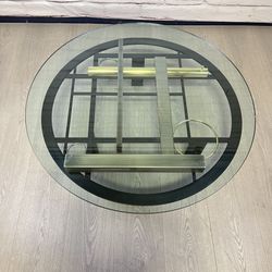 Kaizo Oto Dia Postmodern Glass Coffee Table Geometric