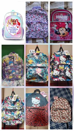 Stitch,  Hello Kitty And Friends, Minnie Mouse,  Kuromi, Princess  Each $30