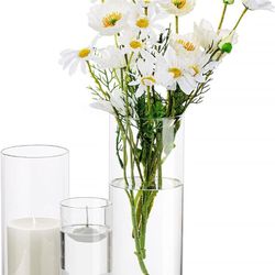 Set Of 3 Cylinder Vases 