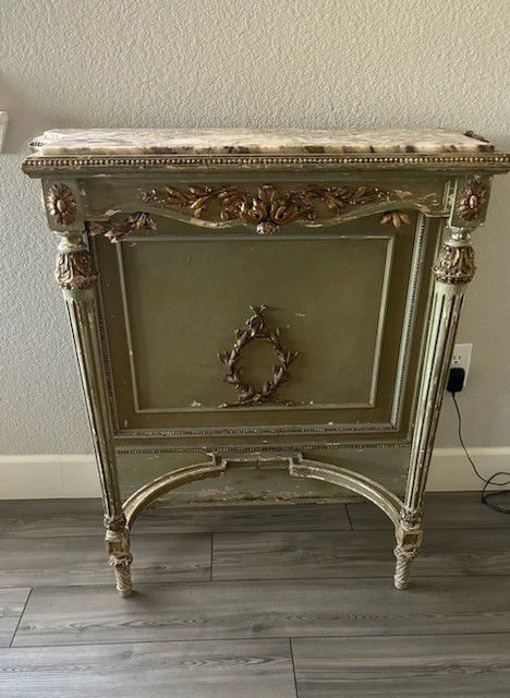 Antique Marble Table Back Piece 