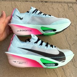 New Nike Air Zoom Alphafly Next% 3 Glacier Blue Road Racing Running Shoes Flyplate Men’s 9