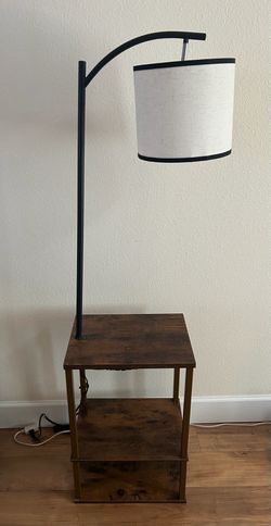 Side table with lamp