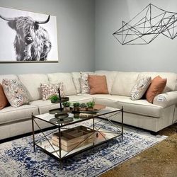 Amici Linen LAF Sectional / couch 