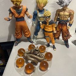 RANDOM DRAGON BALL NARUTO STATUES