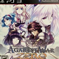 Record of Agarest War Zero (Sony PlayStation 3, PS3, 2011) Tested Authentic