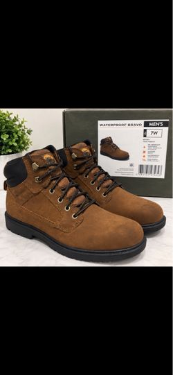 Men’s Waterproof Bravo Work Boots – Brown – Size 7W – New in Box