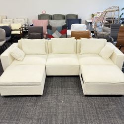 Oversized Sectional Sofa Couch ⭐️ white