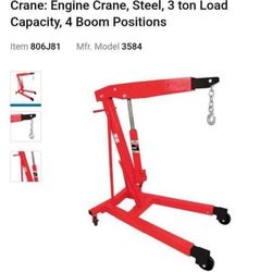 American Forged And Foundry 3-Ton Engine Hoist