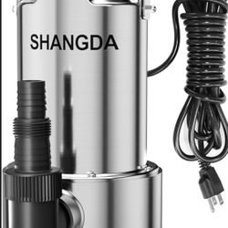 Submersible Stainless Steel Pump 1.5HP Powerful Drain Pump,