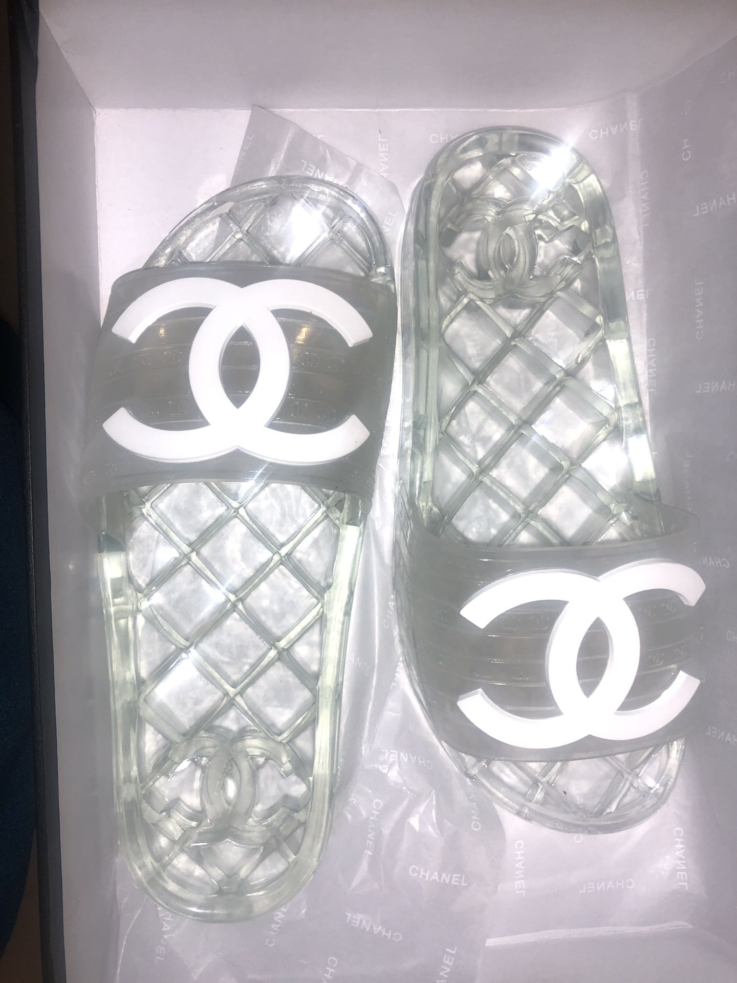 Chanel Clear Slides