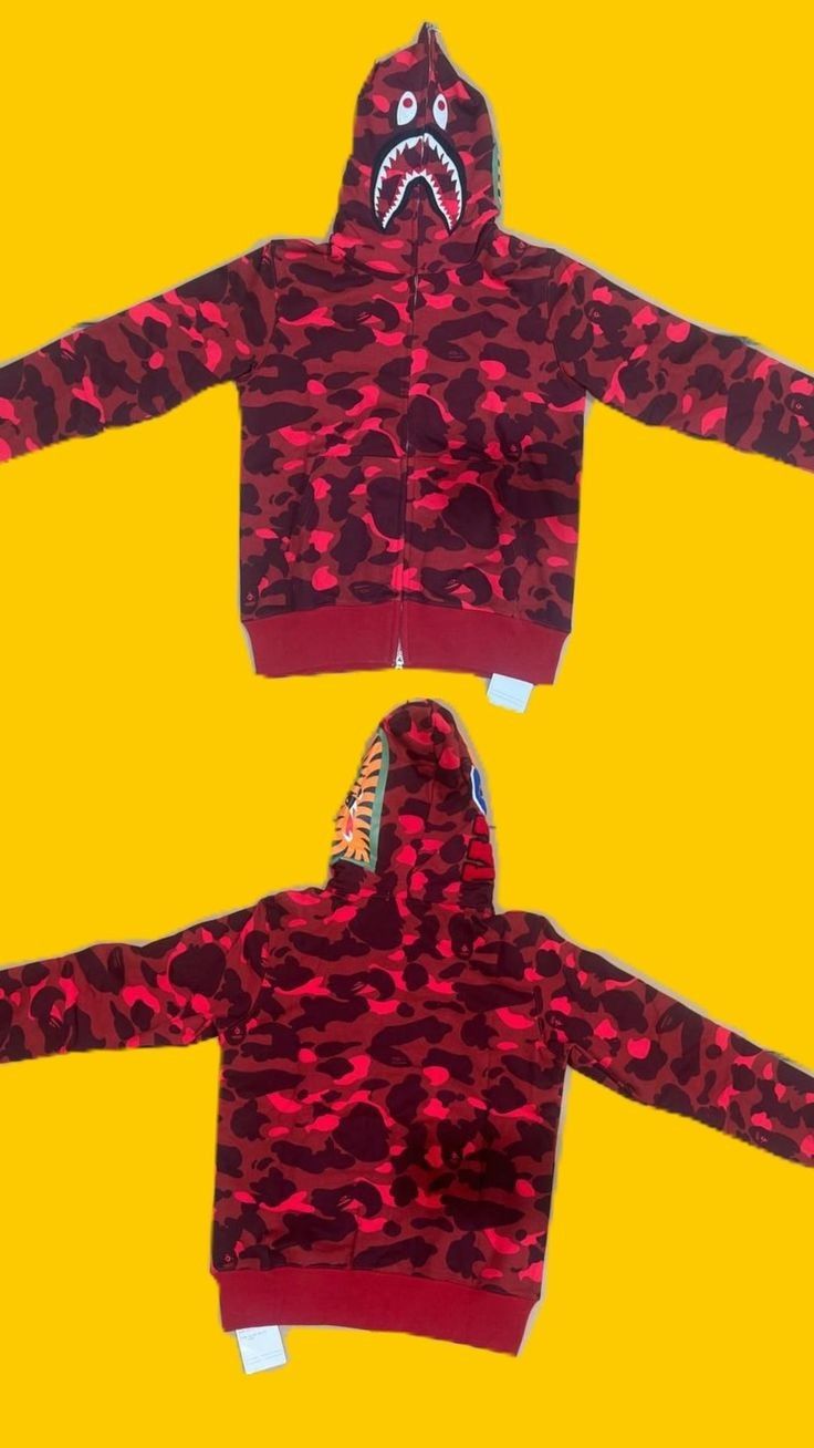 A Bathing Ape Red Camo Pullover Hoodie - Any, Size