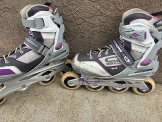 Pink & White Rollerblades