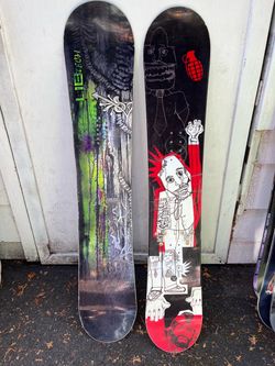 Lib tech and gnu snowboards