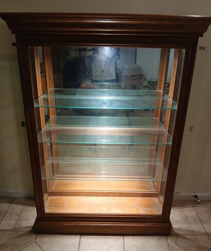 Oak Glass Cabinet