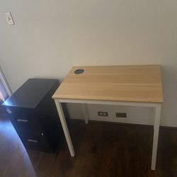 Computer Desk And Filing Cabinet