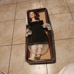   Antique Doll With Porcelain Face For Sale 