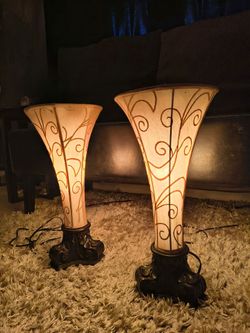 Vintage Ornate Table Lamps – Romantic Gothic Style