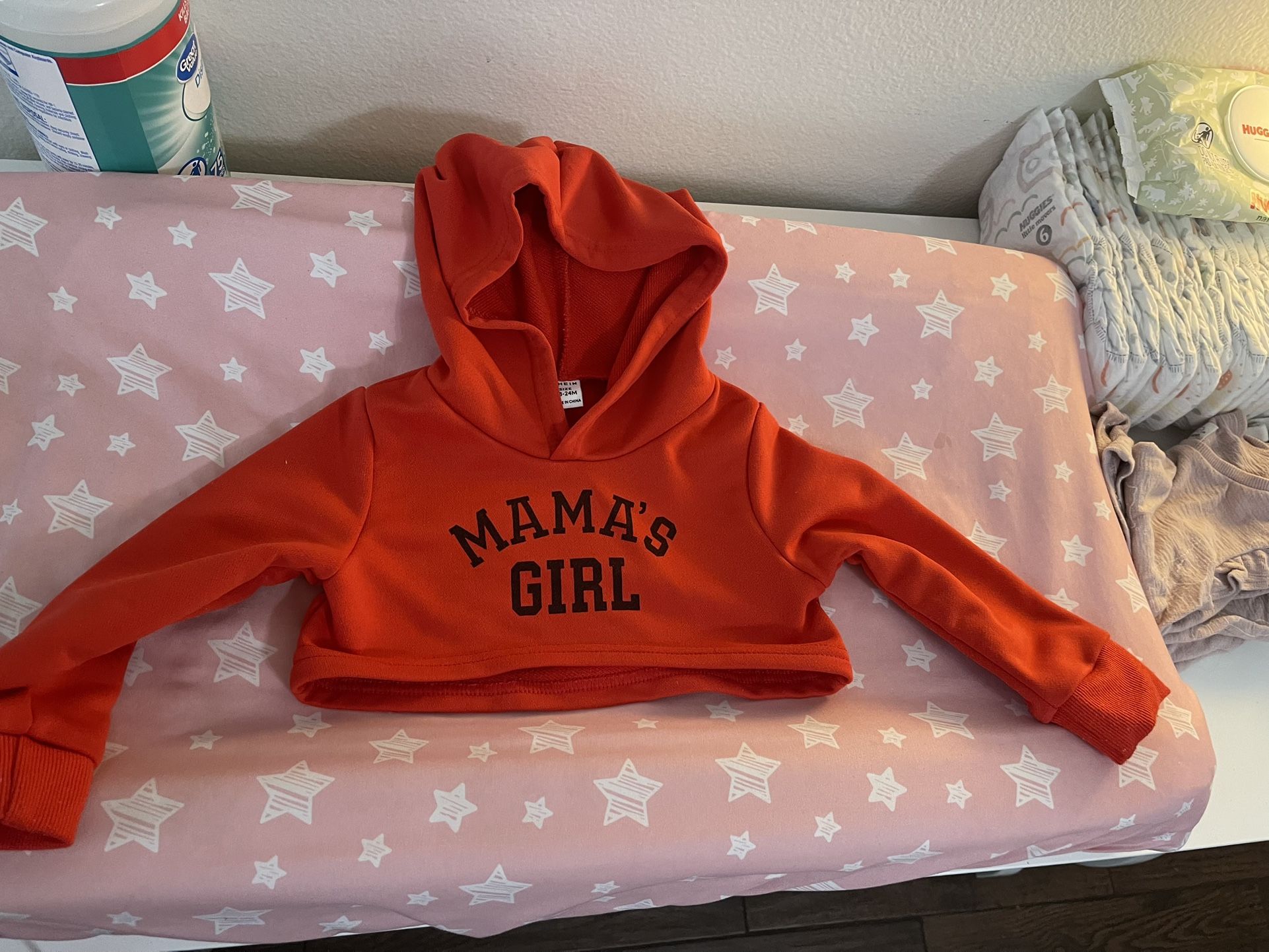 Mamas Girl Cropped Hoodie 12-18 Month