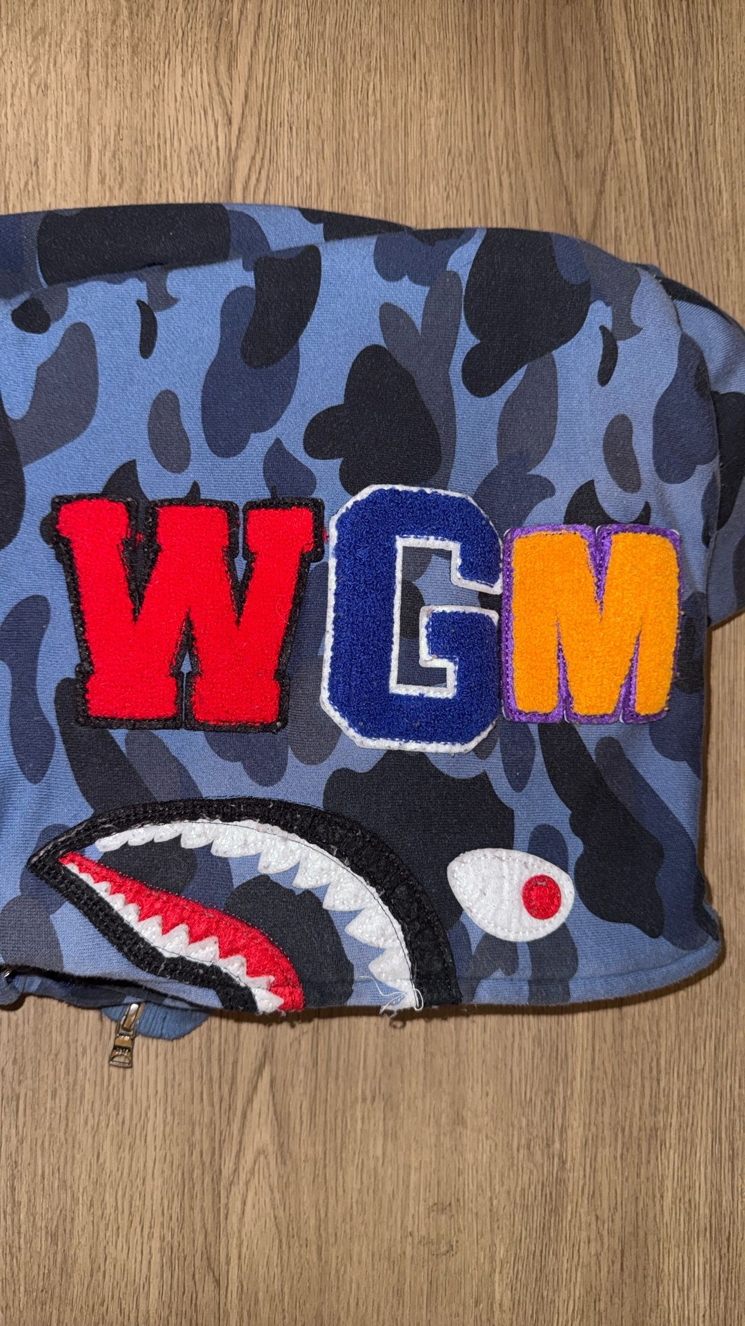 Blue Bape Jacket full zip (BathingApe) size Large