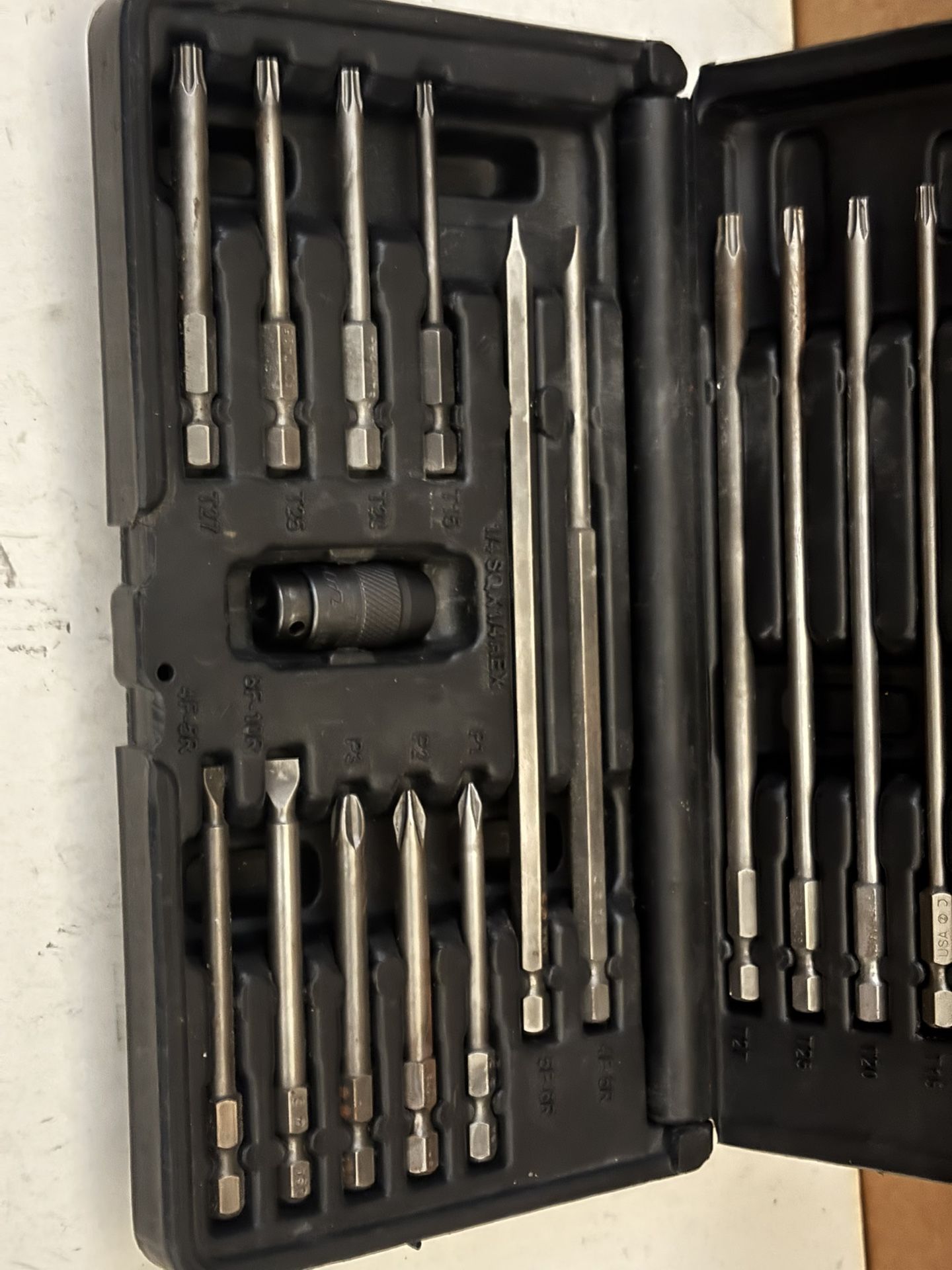 Snap On Tools USA SDML19KT 19 Piece Power Bit Set Torx Phillips Flat Tip NICE