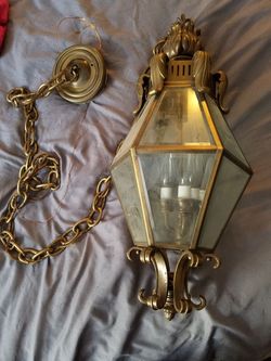 Brass chandelier