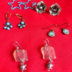 VINTAGE BEAUTIFUL EARRINGS LOT (5) Pairs 