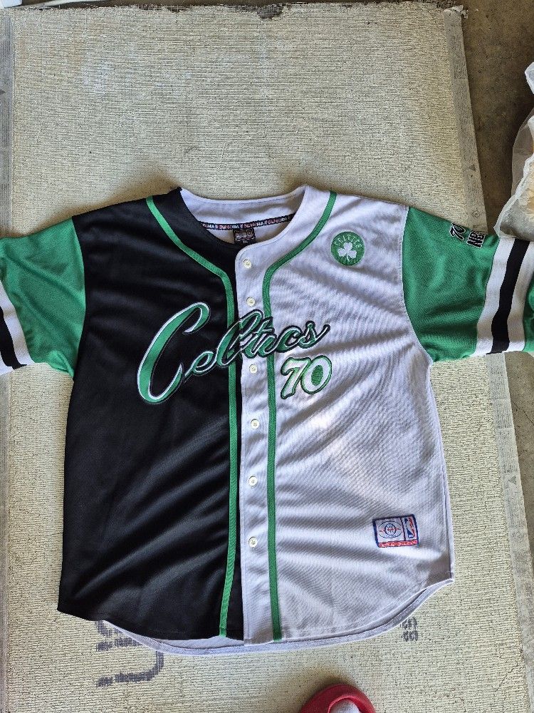 Boston Celtics Baseball Jersey Size 2XL